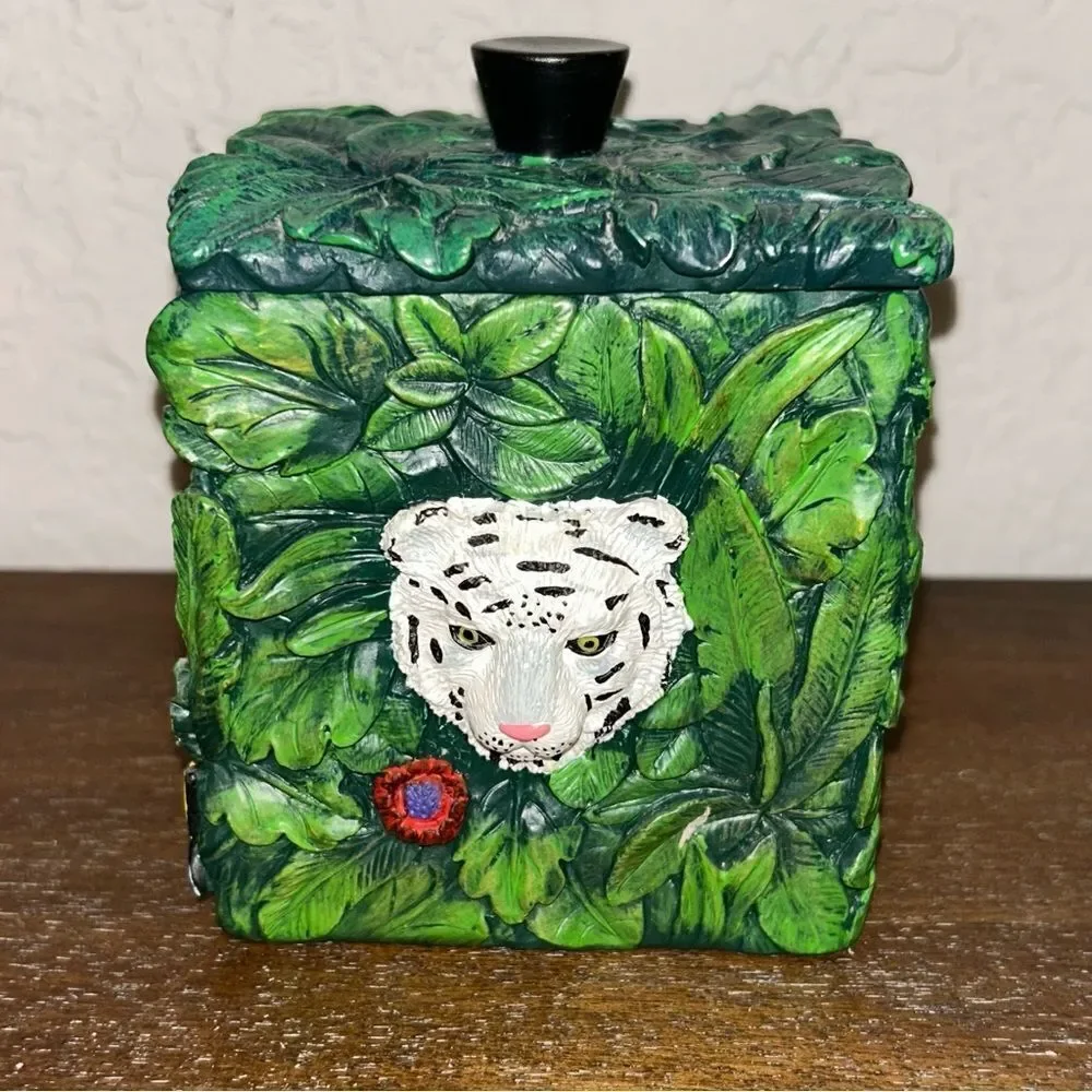 Vintage Kmart Rainforest Cotton Container Jar
